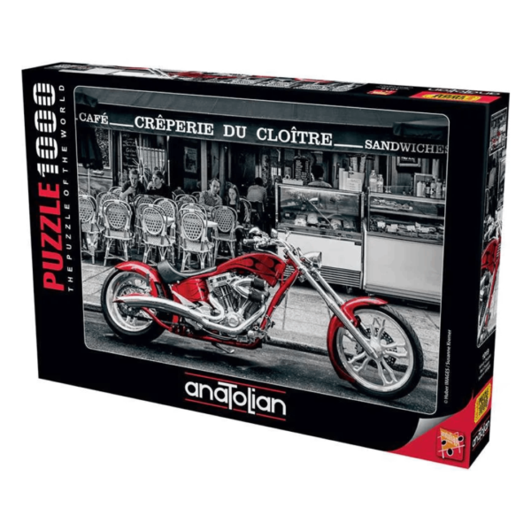 Moto Chopper roja - 1000 piezas - Anatolian Caja