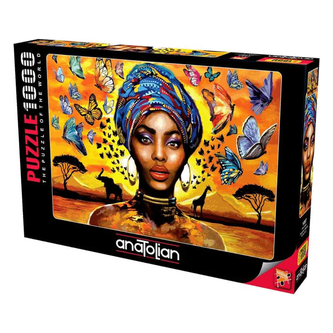 Mujer encantadora Africana – 1000 piezas – Anatolian Caja