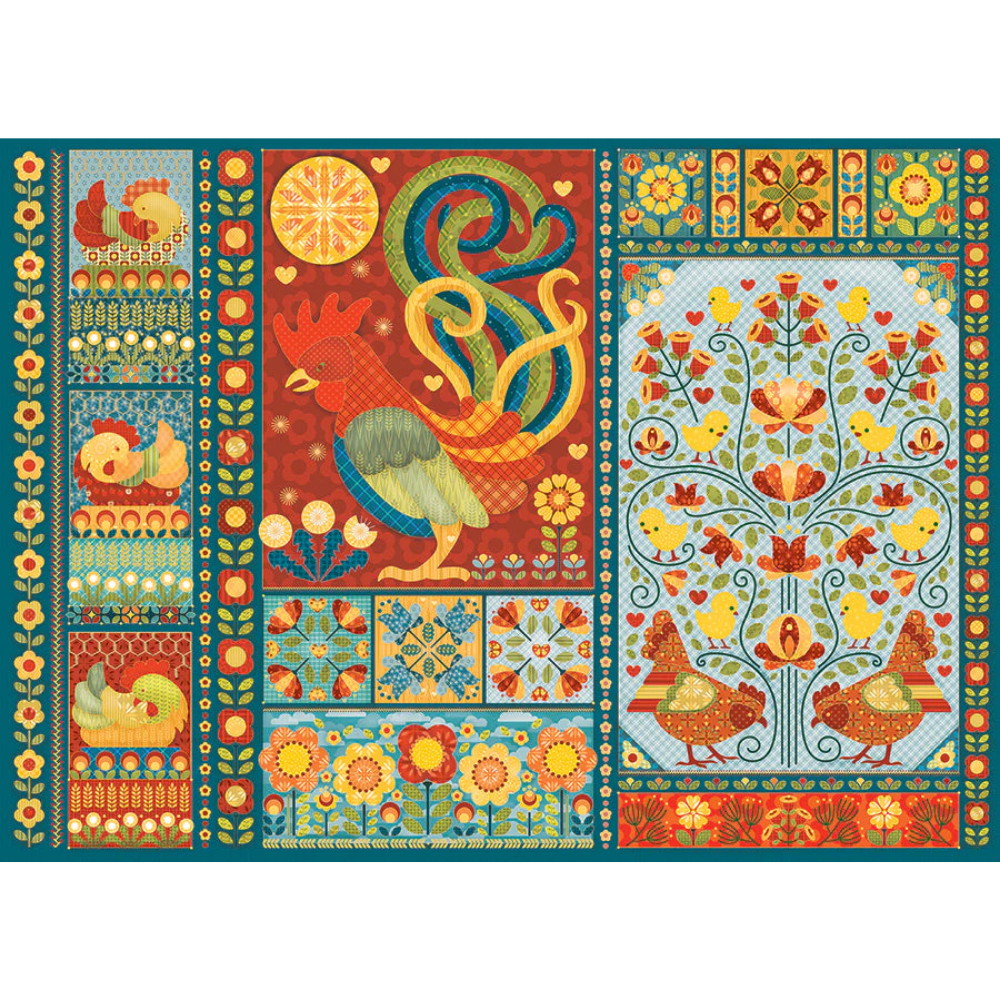 Scandi Chicken Quilt 40051 (2)